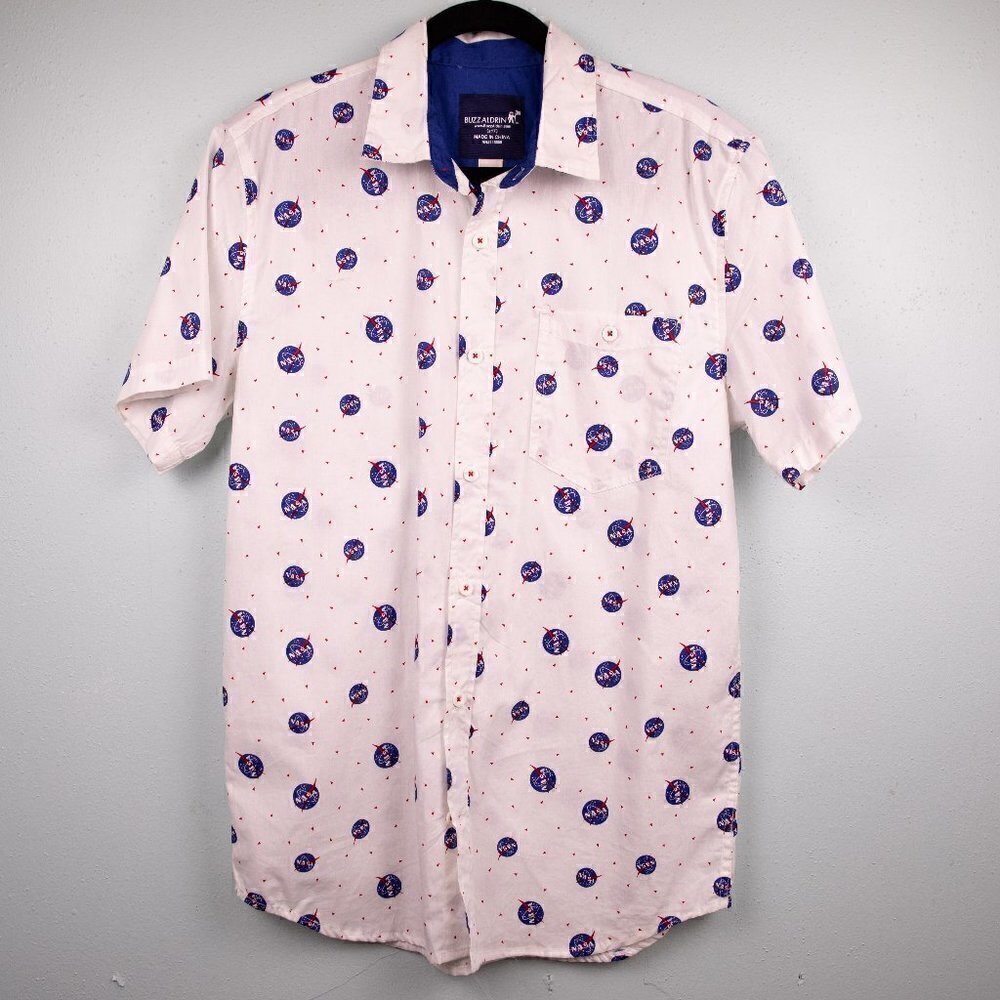 Buzz Aldrin NASA buttin down shirt-M